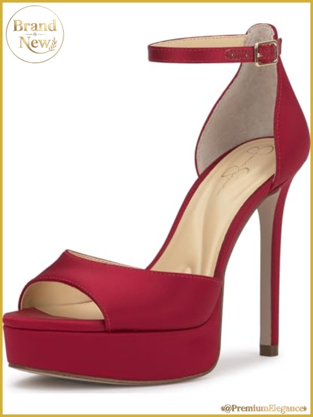Satin Platform Peep Toe Pump Stiletto Heel